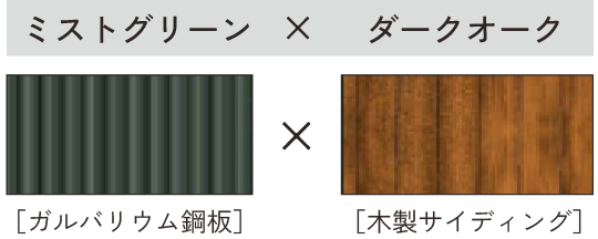ミストグリーン × ダークオーク