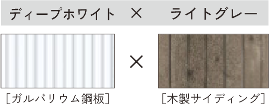ディープホワイト × ライトグレー