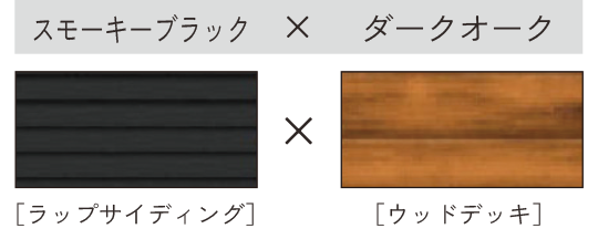 スモーキーブラック × ダークオーク